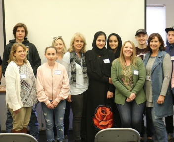 Group photo of Visions students, teachers, and local police officers