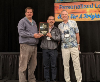 The APLUS+ Association of Personalized Learning Schools and Services recognized Visions In Education with a Pioneer Award for Proactive Policy Initiative.
