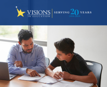 Teacher working with student