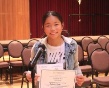 Photo of Audrey L. at the Spelling Bee
